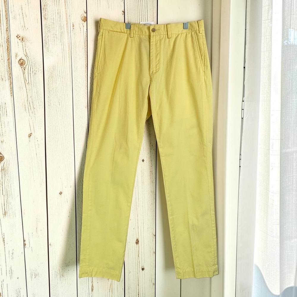 Chino Pants Polo Ralph Lauren 34/34* Butter Yellow 100% Cotton Embroidered Pony - Picture 2 of 16